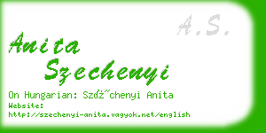 anita szechenyi business card